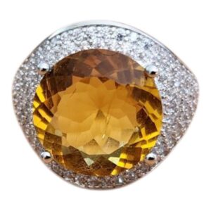 Citrine Sterling Silver 7.25 Ring