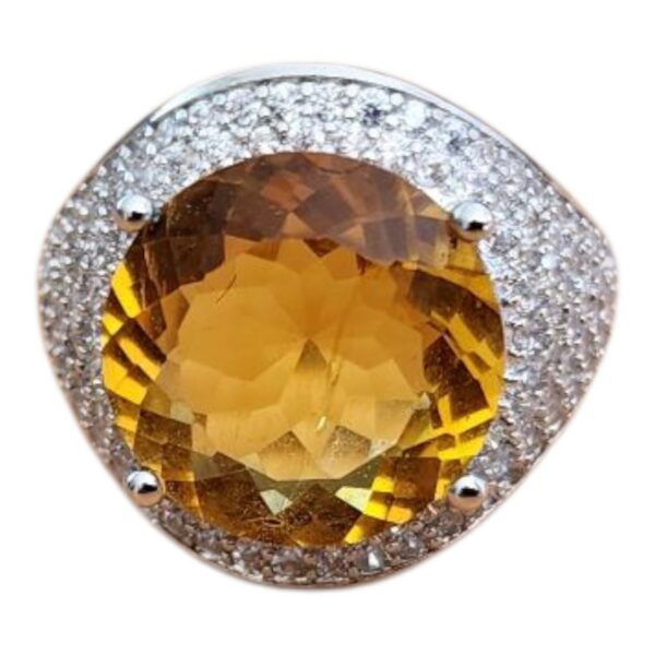 Citrine Sterling Silver 7.25 Ring