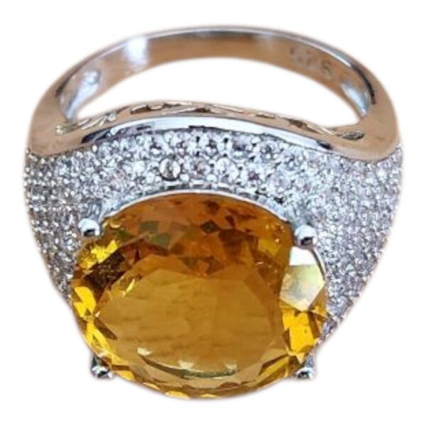 Citrine Sterling Silver 7.25 Ring - Image 2