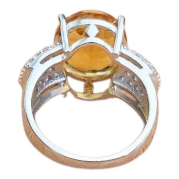 18k White Gold Citrine 7 Ring - Image 2