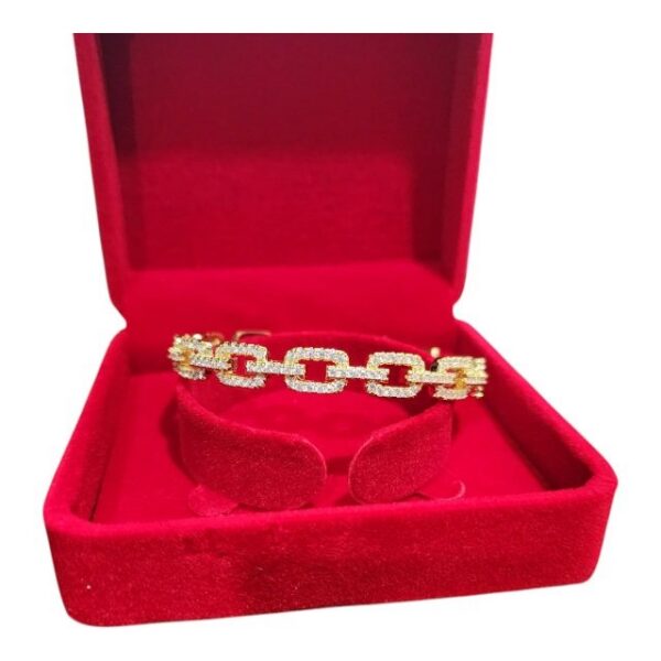 Gold Plated Link Bangle - Image 2