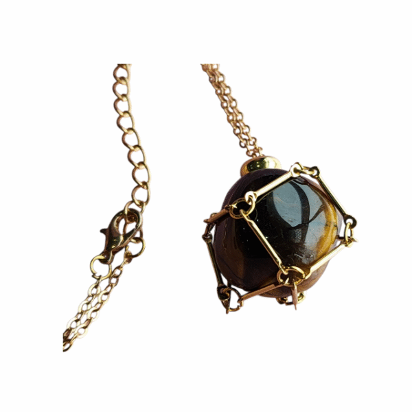Natural Tiger Eye Crystal Stone Pendant - Image 3