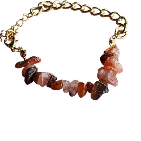 Adjustable Stainless Steel Bracelet – Natural Stone Beads - Image 8