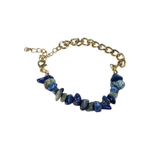 Adjustable Stainless Steel Bracelet – Natural Stone Beads - Image 5