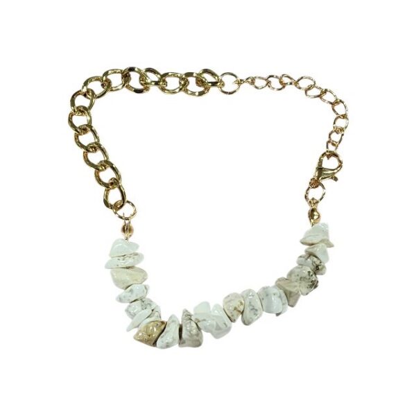 Adjustable Stainless Steel Bracelet – Natural Stone Beads - Image 4