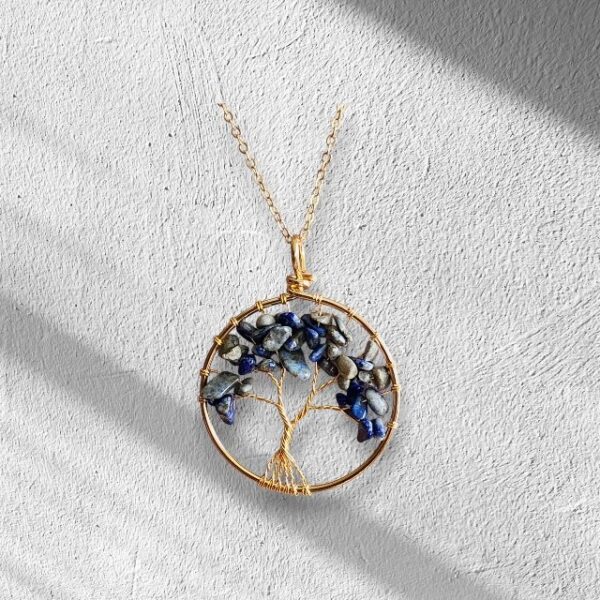 Natural Stone Tree of Life Necklace - Image 3