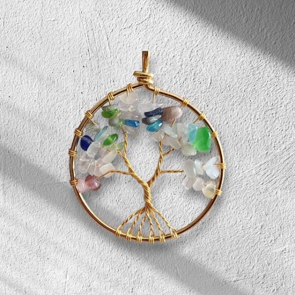 Natural Stone Tree of Life Necklace - Image 12