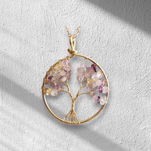 Natural Stone Tree of Life Necklace - Image 13