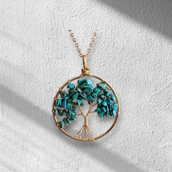 Natural Stone Tree of Life Necklace - Image 10