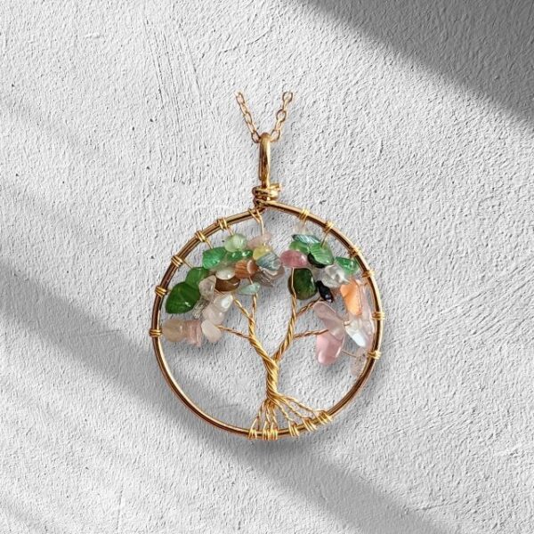 Natural Stone Tree of Life Necklace - Image 5