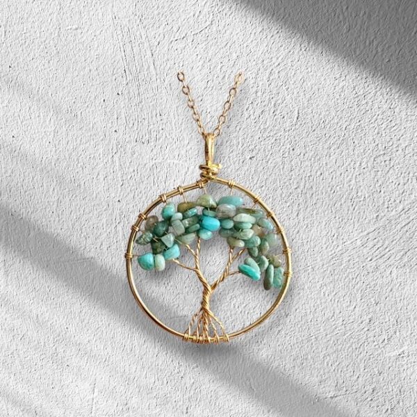 Natural Stone Tree of Life Necklace - Image 11