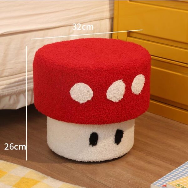 Solid Wood Mushroom And Dice Style 2pc Set Stool - Image 5