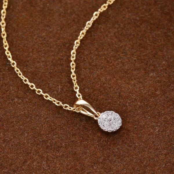 0.038ct Diamond 14k Gold Pendant - Image 5