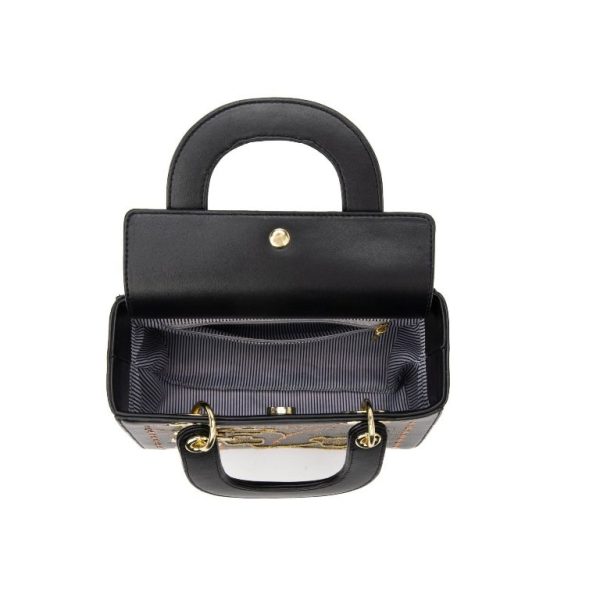 Embroidered Gold Shoulder Bag - Image 2
