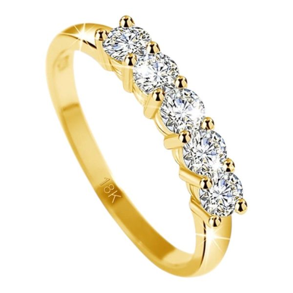 1ct Moissanite Diamond 18k Gold Ring