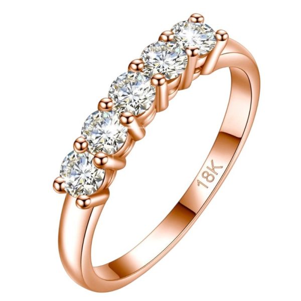 1ct Moissanite Diamond 18k Gold Ring - Image 2