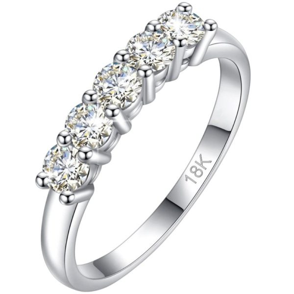 1ct Moissanite Diamond 18k Gold Ring - Image 3