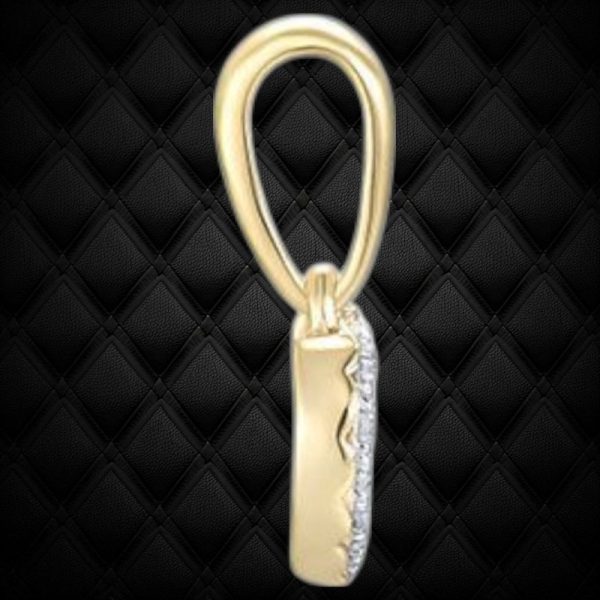0.04ct DIAMOND HEART 14k Gold PENDANT - Image 3