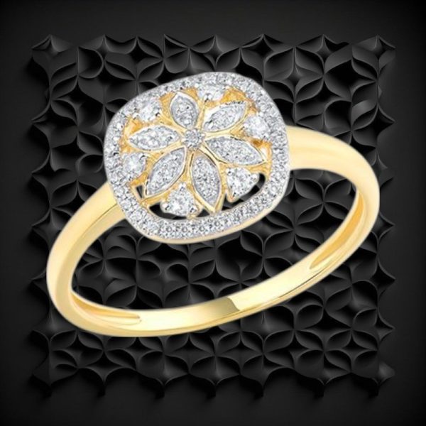 14k Yellow Gold 0.22ct Diamond Ring - Image 2