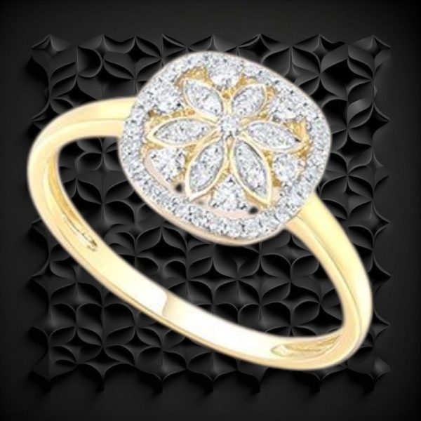 14k Yellow Gold 0.22ct Diamond Ring - Image 3