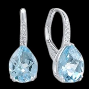 Skyblue Topaz 4.40ct White Gold Earring