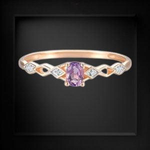 0.18ct Amethyst 14kRose Gold Ring