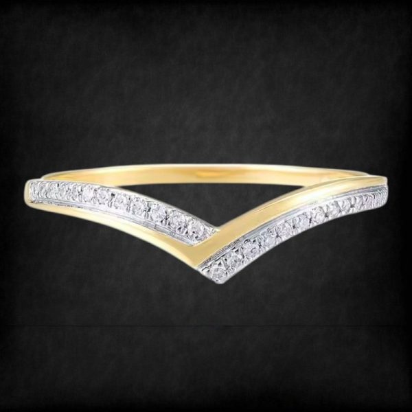0.07ct Diamond Geometric Style 14k Yellow Gold - Image 2