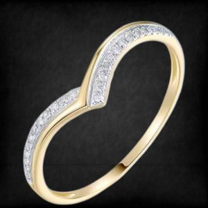 0.07ct Diamond Geometric Style 14k Yellow Gold