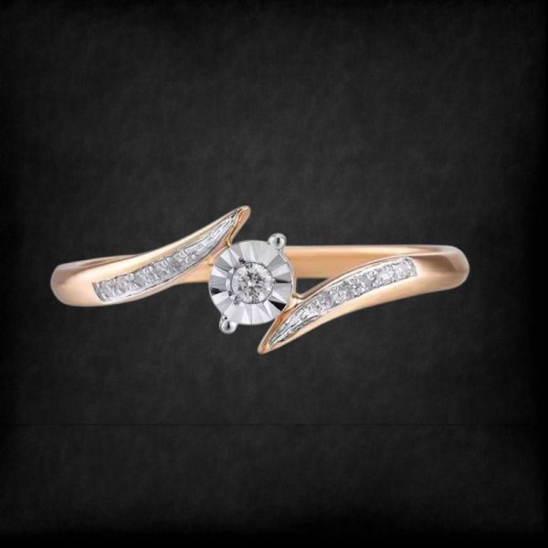 0.058ct Two Toned Diamond Ring - Image 3